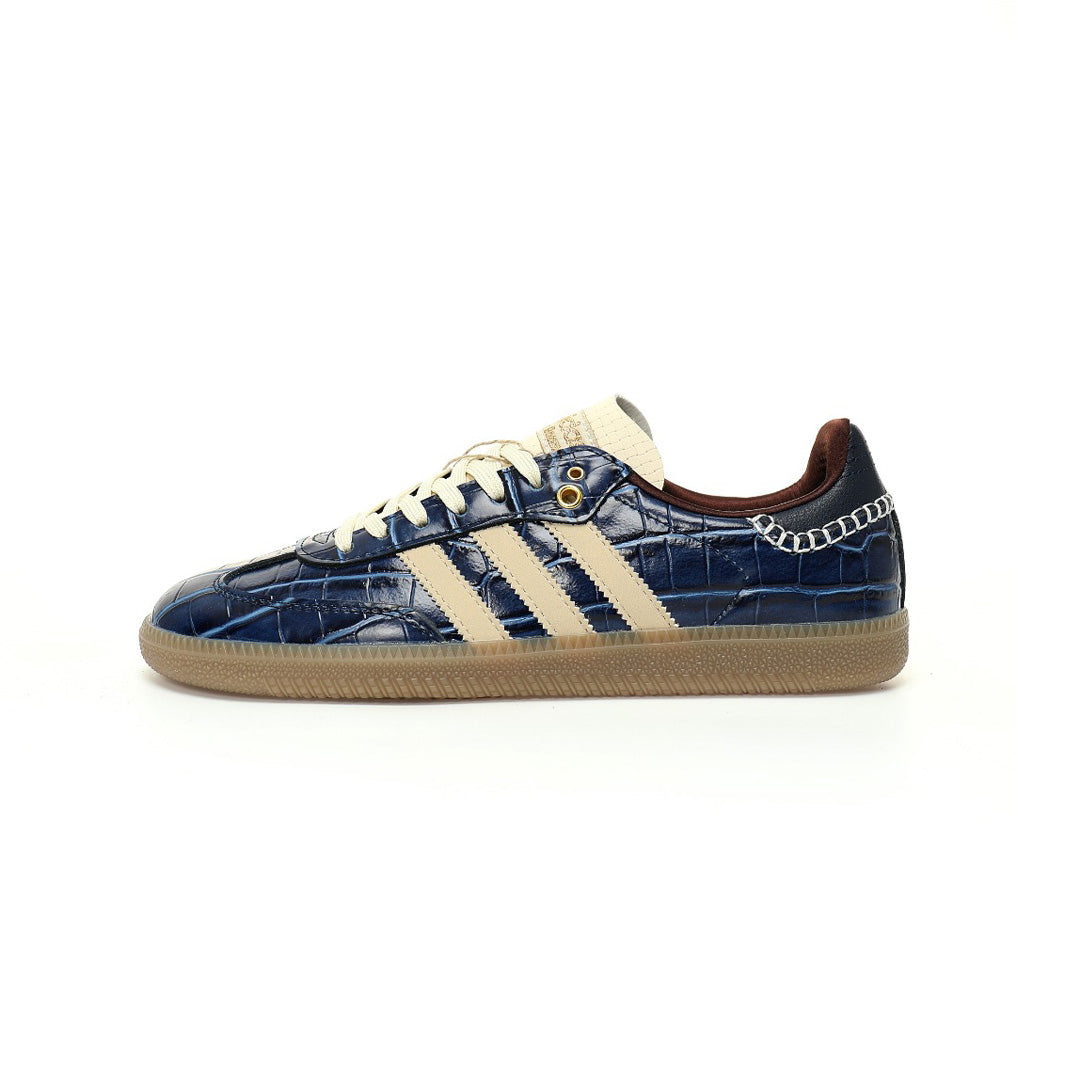 Wales Bonner x Adidas Samba Crocodile Skin "Navy"