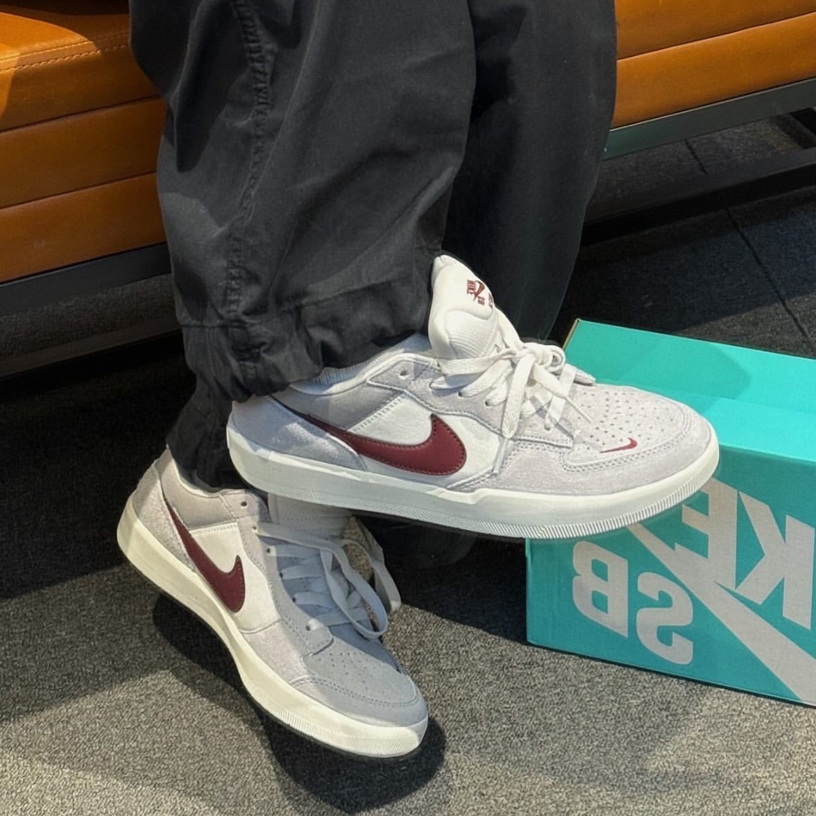 Nike SB Force 58 platinum tint grey-dark team red