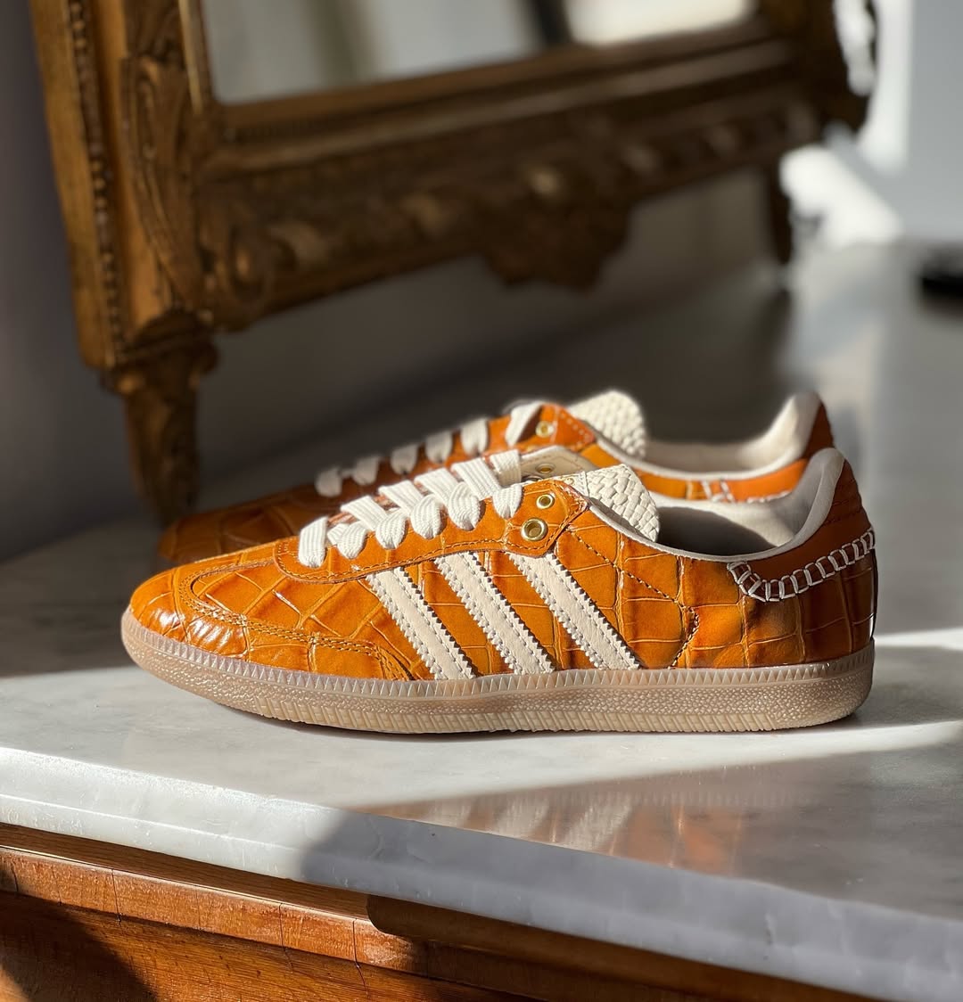 Wales Bonner x Adidas Samba Crocodile Skin "Brown"