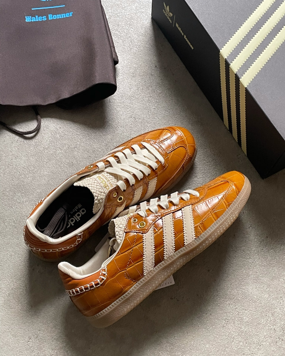 Wales Bonner x Adidas Samba Crocodile Skin "Brown"