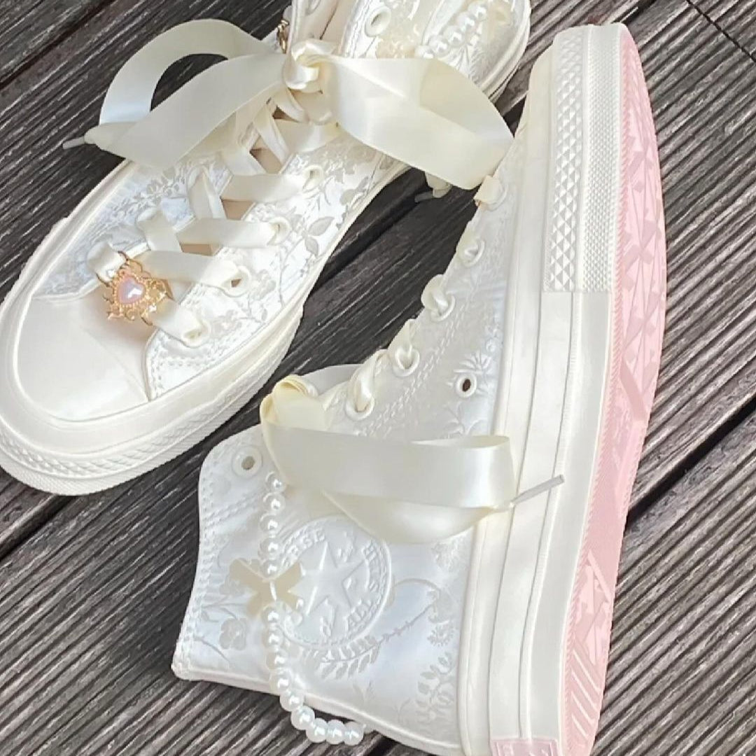Converse 1970s Wedding Brocade High Top "White"